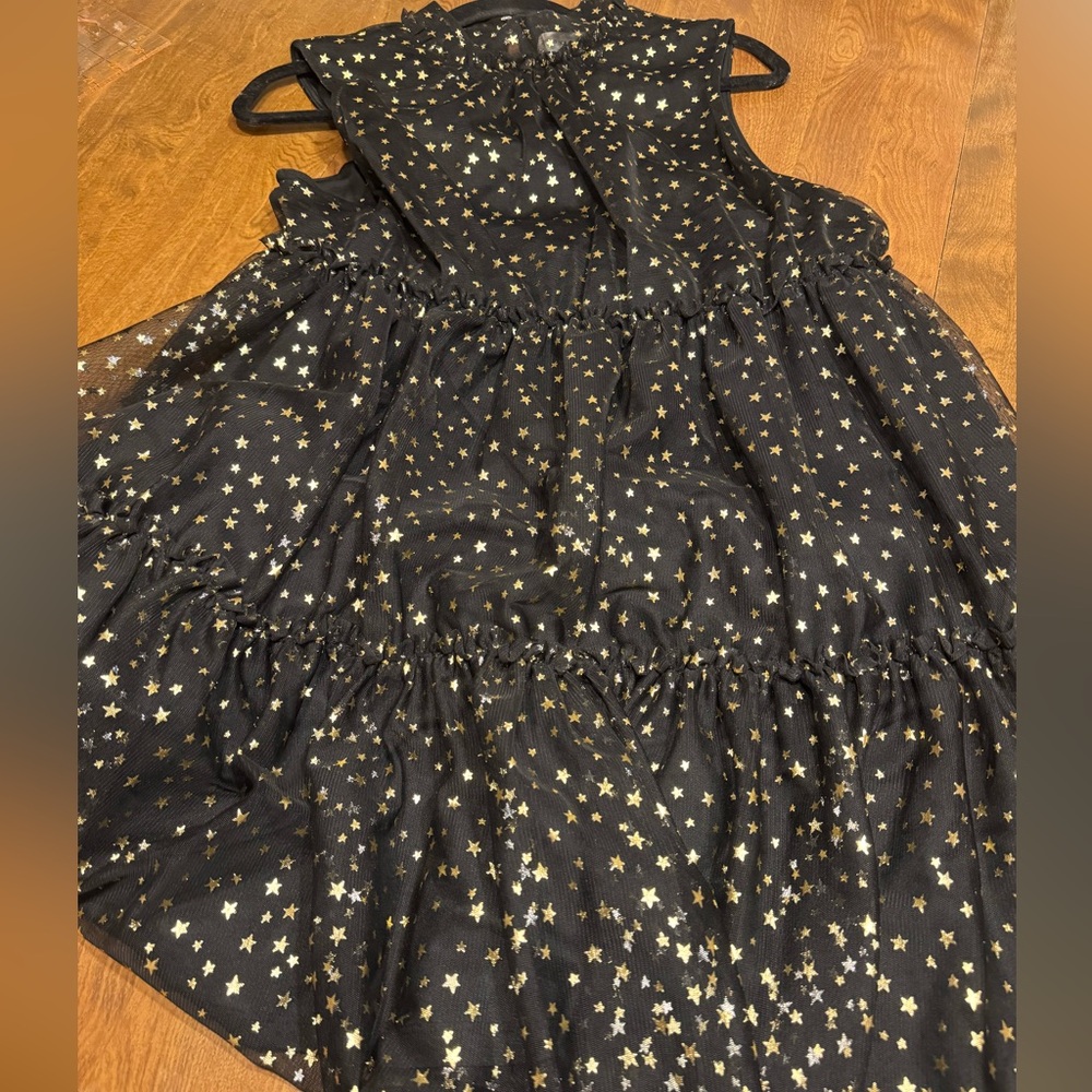 POPSUGAR Black Tulle Dress with Gold Star Accents - Picture 5 of 5